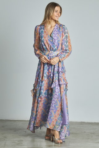 ##Robe longue - Violet et vert