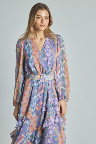 ##Robe longue - Violet et vert