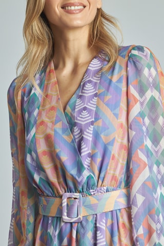 ##Robe longue - Violet et vert