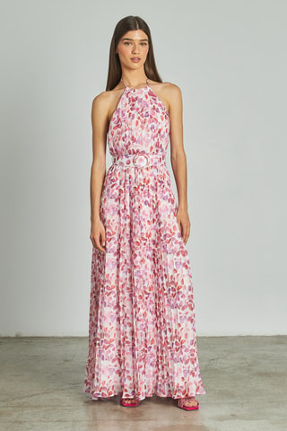 ##Robe plissée - Rose