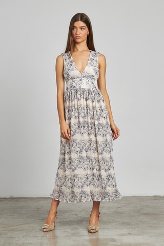 ##Robe plissée - Mauve
