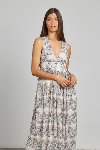 ##Robe plissée - Mauve
