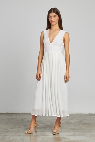 ##Robe plissée - Blanc