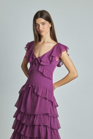 ##Robe volantée - Violet