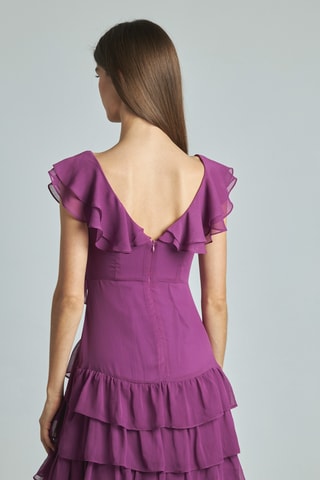 ##Robe volantée - Violet