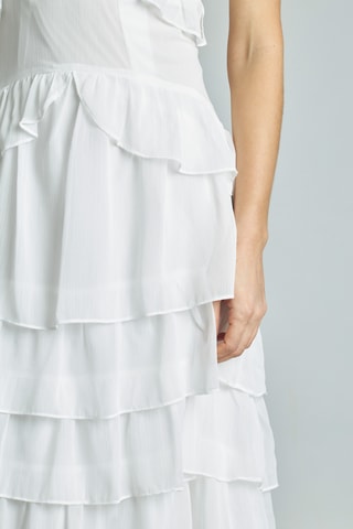 ##Robe volantée - Blanc