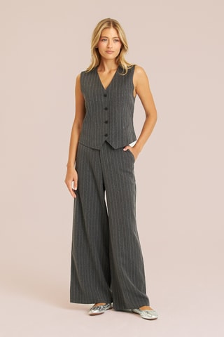 Gilet de costume - Gris chiné et écru