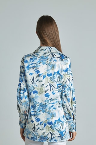 ##Chemisier - Bleu cobalt