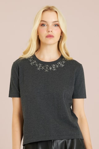 ##T-shirt - Gris foncé chiné
