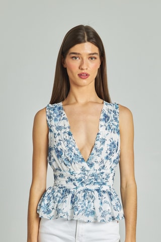 ##Blouse - Bleu cobalt