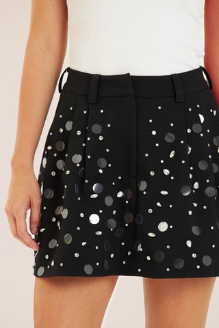 ##Minijupe taille haute - Noir