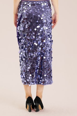 ##Jupe portefeuille taille haute - Violet