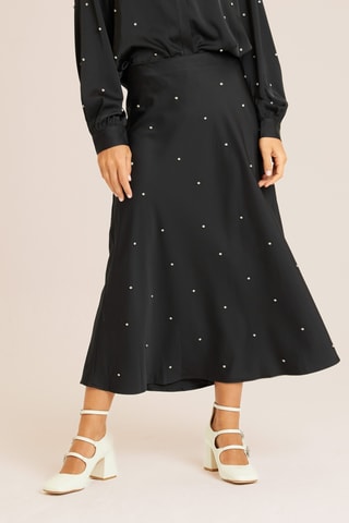 ##Jupe midi taille haute - Noir