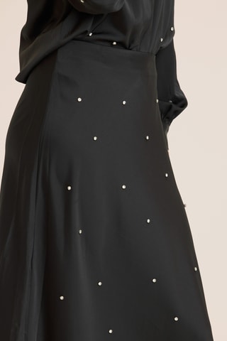 ##Jupe midi taille haute - Noir