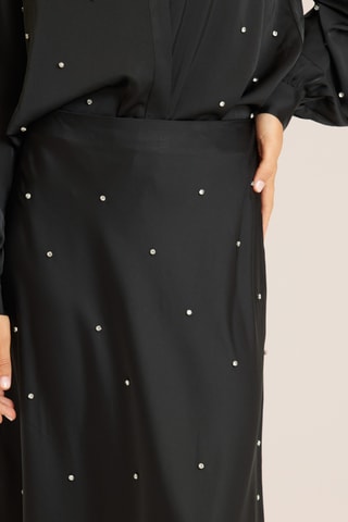 ##Jupe midi taille haute - Noir
