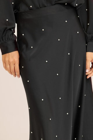 ##Jupe midi taille haute - Noir