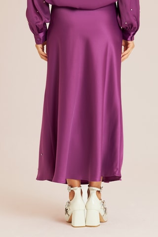##Jupe midi taille haute - Violet