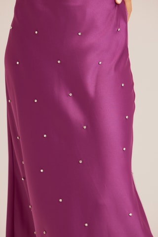 ##Jupe midi taille haute - Violet