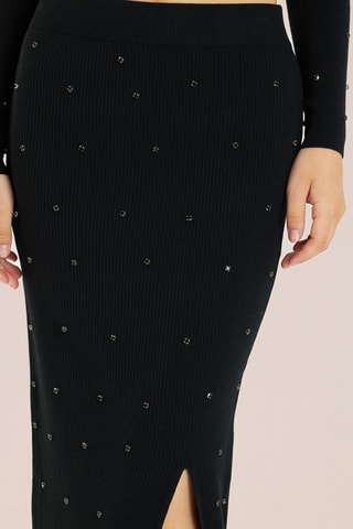 ##Jupe midi taille haute - Noir