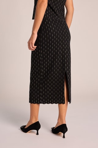 ##Jupe midi taille haute - Noir
