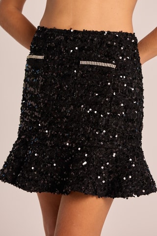 ##Minijupe taille haute - Noir
