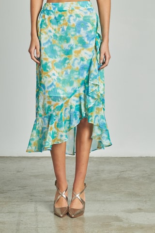 ##Jupe portefeuille - Turquoise