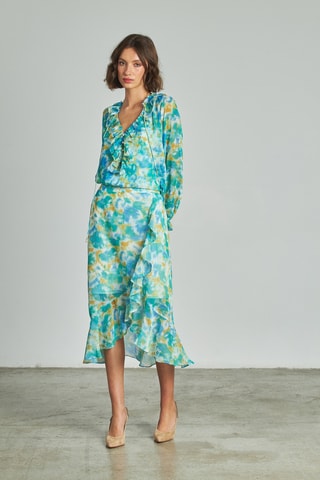 ##Jupe portefeuille - Turquoise