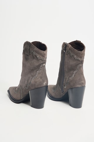 Bottines en cuir - Gris