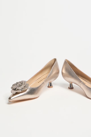 Escarpins en cuir - Doré