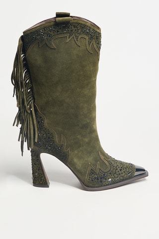 Bottines en cuir - Vert