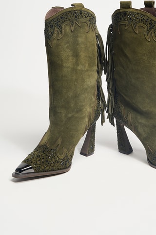 Bottines en cuir - Vert