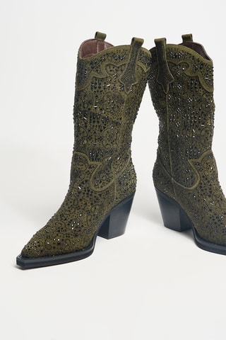 Bottes en cuir - Vert