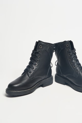 Bottines en cuir - Noir