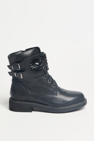 Bottines en cuir - Noir
