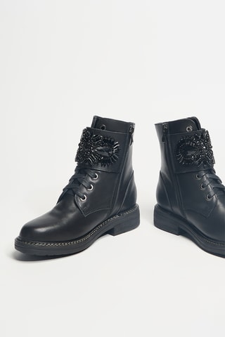 Bottines en cuir - Noir