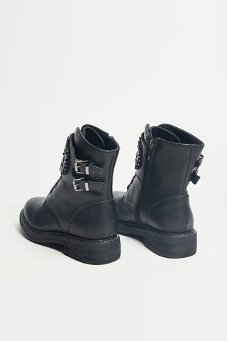 Bottines en cuir - Noir
