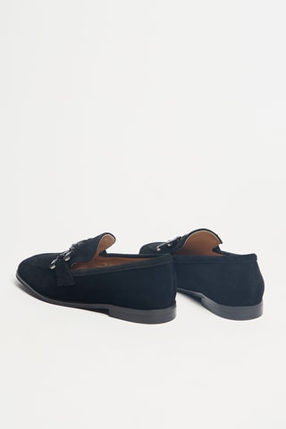 Leren Mocassins met Hak - Zwart