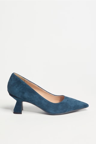 Escarpins en cuir - Bleu pétrole