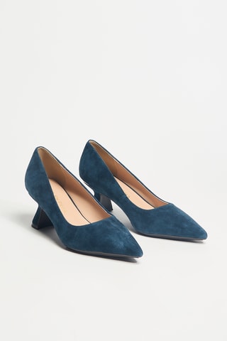 Escarpins en cuir - Bleu pétrole