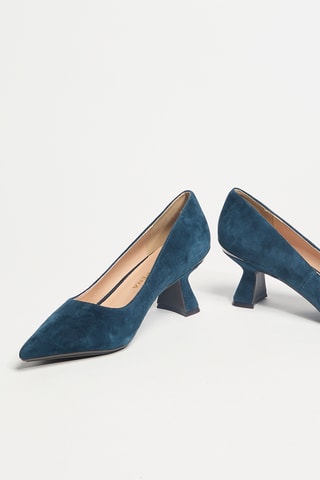 Escarpins en cuir - Bleu pétrole