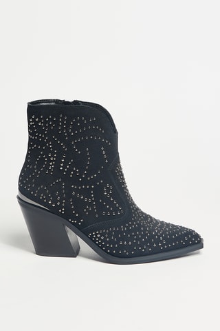 Bottines en cuir - Noir
