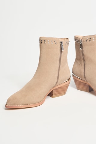 Bottines en cuir - Beige