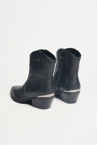 Bottines en cuir - Noir