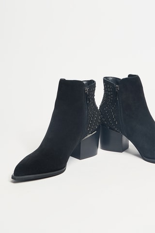 Bottines en cuir - Noir