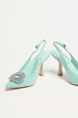 Escarpins en cuir - Vert menthe