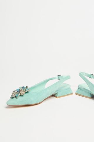 Leren Pumps - Mintgroen