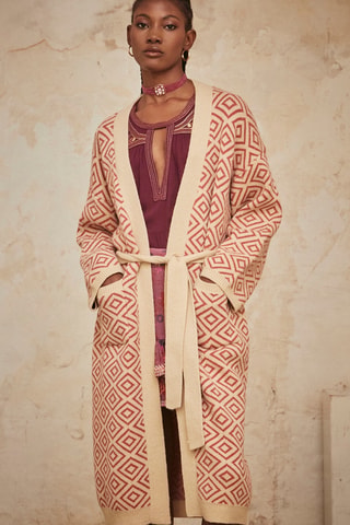 Gilet long Naila - Rouge