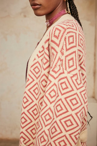 Gilet long Naila - Rouge