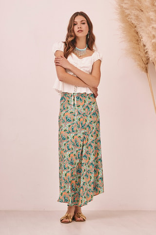 Jupe midi taille haute Dallas - Vert