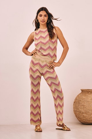 Pantalon taille haute Pune - Vert